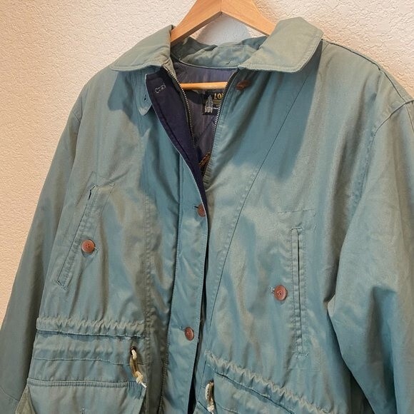 London Fog Muted Teal Very Warm Utility Winter Jacket - Size 14 - Picture 3 of 10